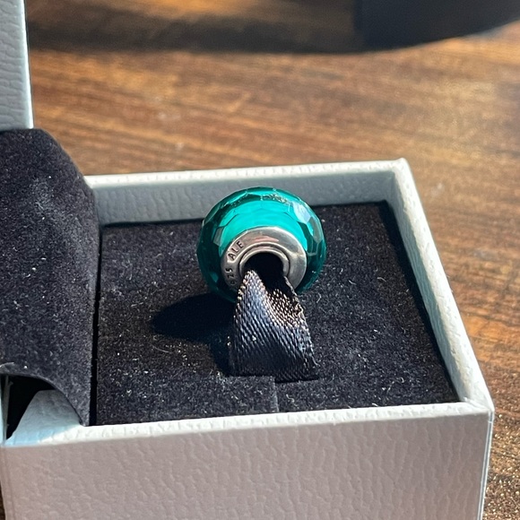 Pandora Teal Fascinating Faceted Murano Glass Bead Charm - Picture 3 of 6